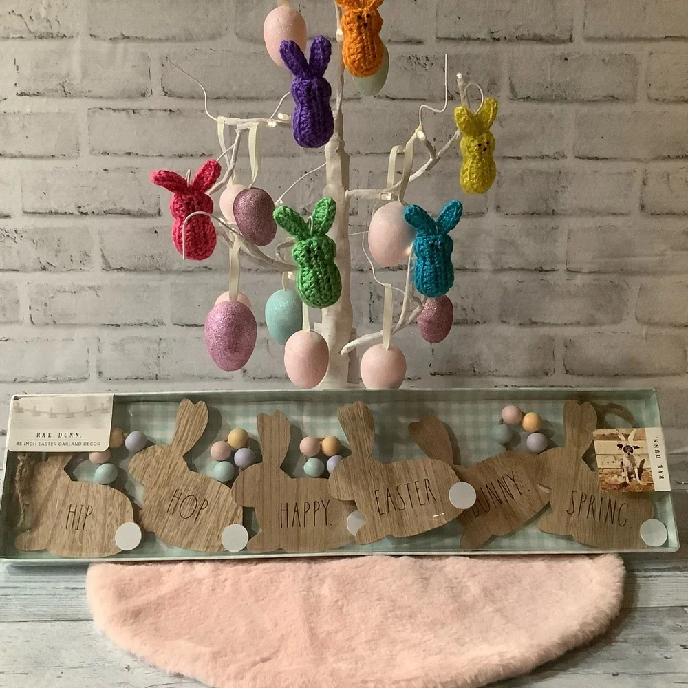Rae Dunn Wood 45” Easter Bunny Garland